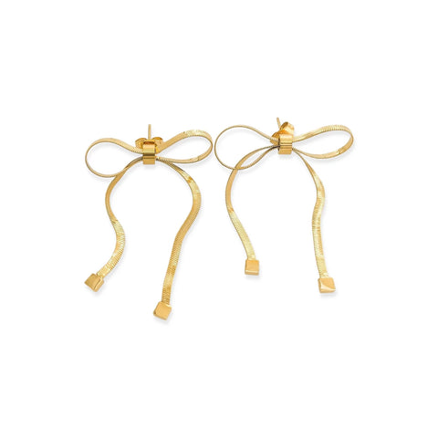 Tied Up Earrings - Waterproof/18k Gold