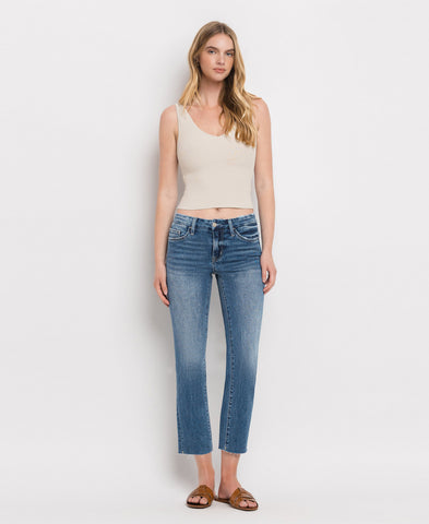 Kate Mid-Rise Crop Slim Straight Jean