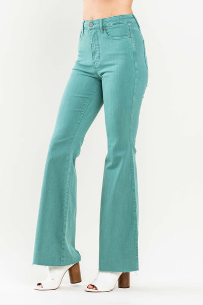 High Rise Control Top Flare - Topaz
