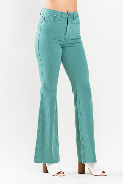 High Rise Control Top Flare - Topaz