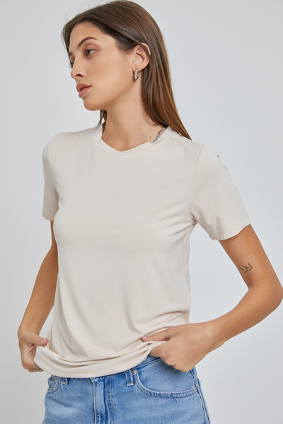 Basic Bamboo/Modal Tee - Beige