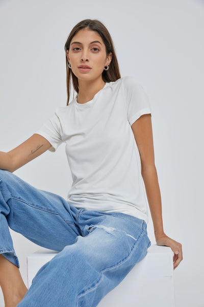 Basic Bamboo/Modal Tee - Ivory