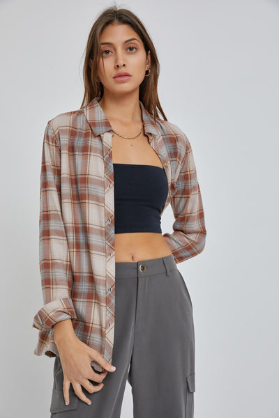 Classic Plaid Flannel - Almond