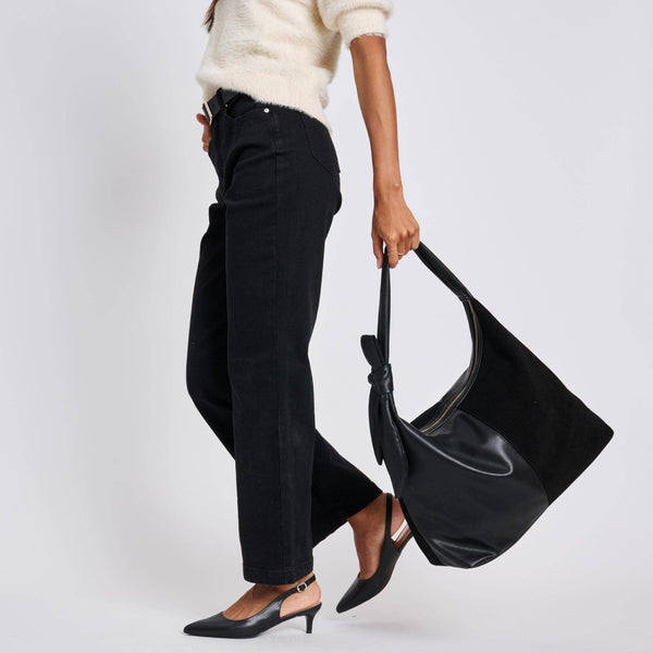 Hazel - Genuine Suede Knot Hobo