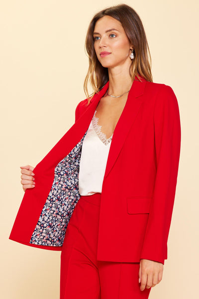 Stretchy Blazer - Scarlet Red