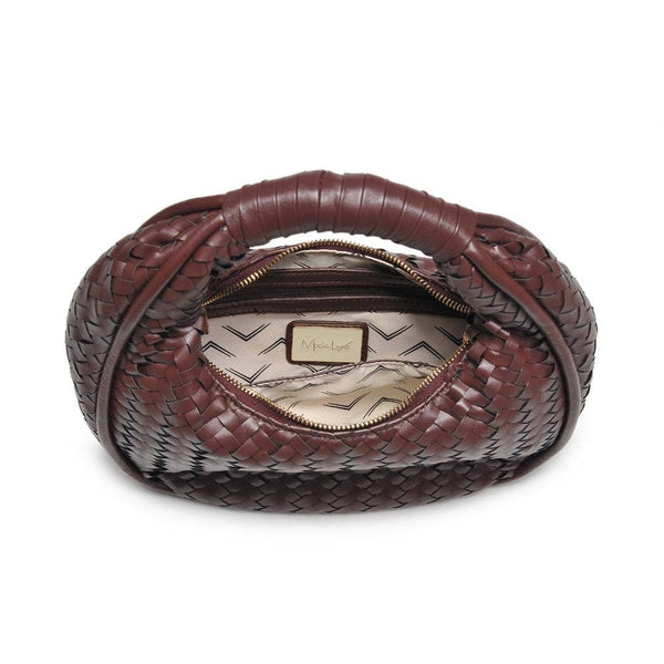 Cassidy Woven Clutch - Chocolate