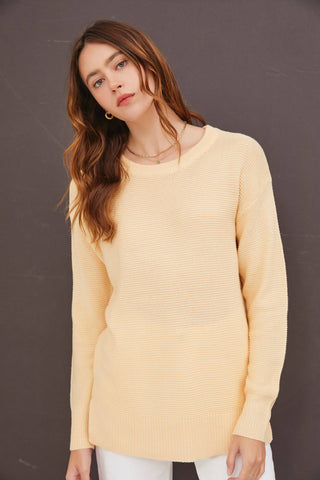 The Kick-Back Sweater - Banana