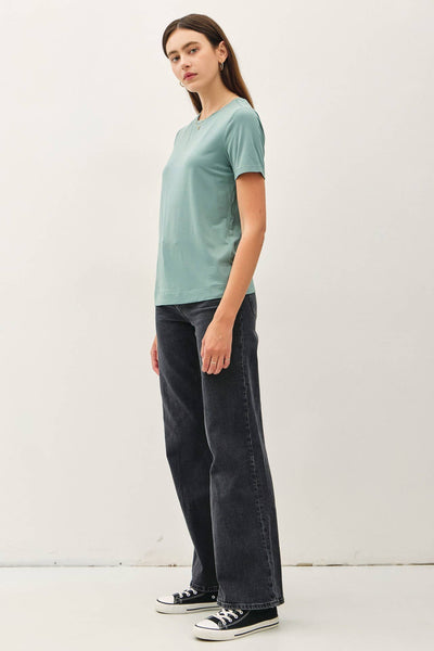 BAMBOO/MODAL BASIC ROUND NECK SHORT SLEEVE T-SHIRT