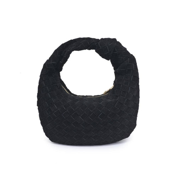 Autumn Woven Genuine Suede Leather Clutch - Chocolate
