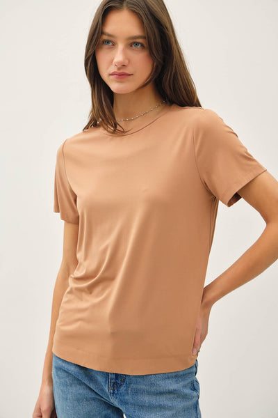 BAMBOO/MODAL BASIC ROUND NECK SHORT SLEEVE T-SHIRT