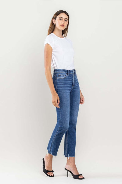 High Rise Slim Straight Jeans