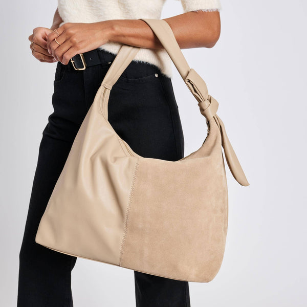 Hazel - Genuine Suede Knot Hobo