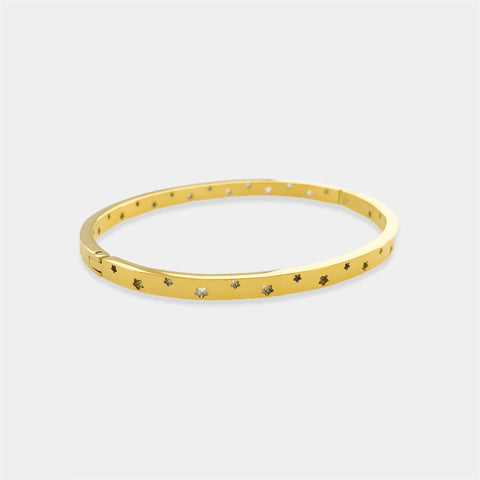 Tiny Star Bangle Bracelet - Waterproof/18k Gold