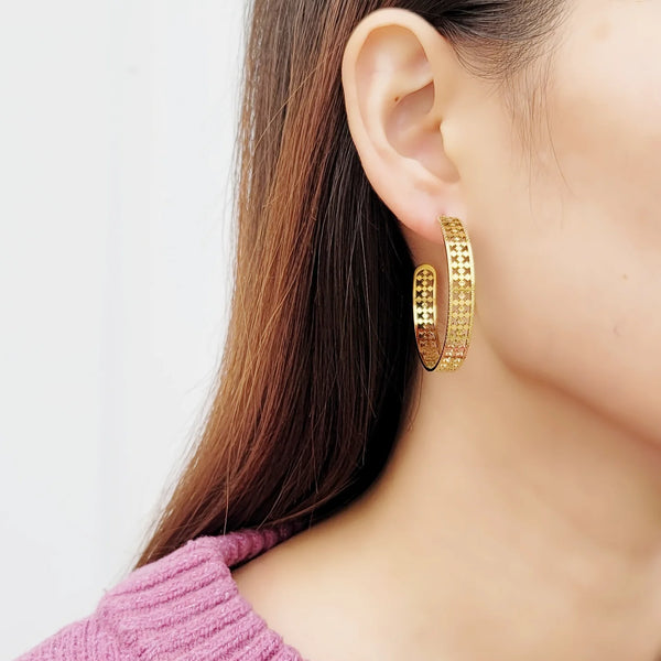 Kristin Hoop Earrings - Waterproof/18k Gold