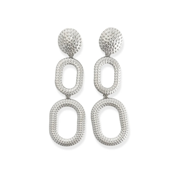 Eleanor Earrings - Waterproof/Rhodium