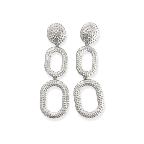 Eleanor Earrings - Waterproof/Rhodium