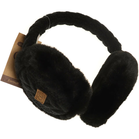 CC Beanie Cable Knit Earmuff