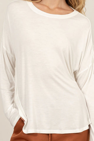 Classic long sleeve tee - Ivory