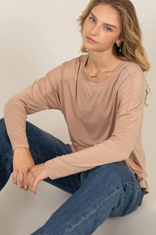 Classic long sleeve tee - Tan