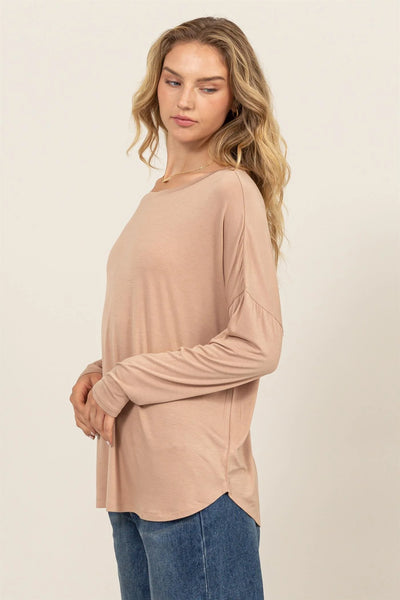 Classic long sleeve tee - Tan