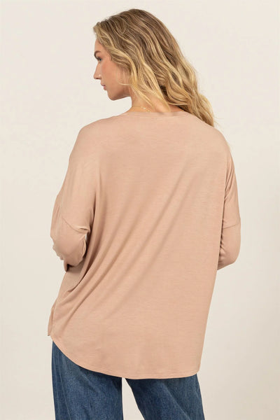 Classic long sleeve tee - Tan