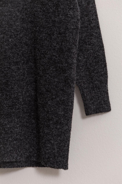 High Neck Sweater Dress - Black