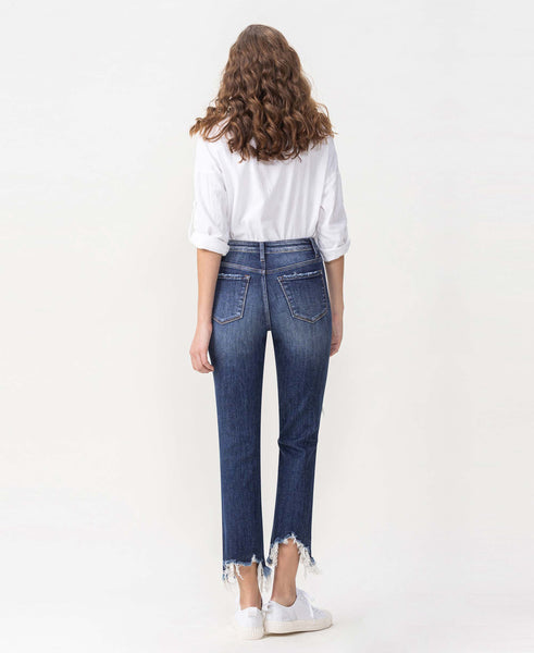 High Rise Crop Straight Jeans