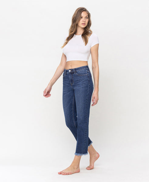 High Rise Crop Regular Straight