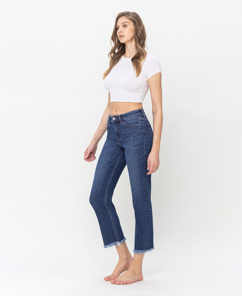 High Rise Crop Regular Straight