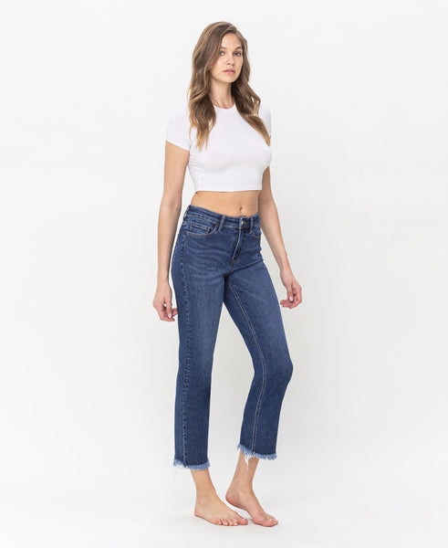 High Rise Crop Regular Straight