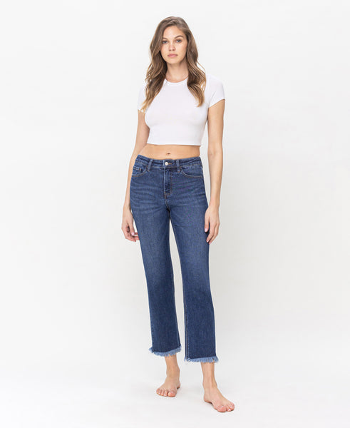 High Rise Crop Regular Straight