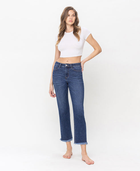 High Rise Crop Regular Straight