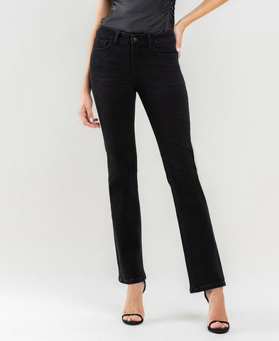 Mid-Rise Bootcut Jeans - Black