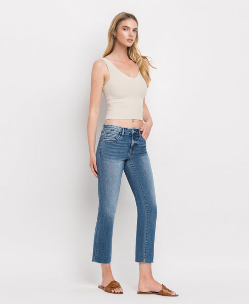 Kate Mid-Rise Crop Slim Straight Jean