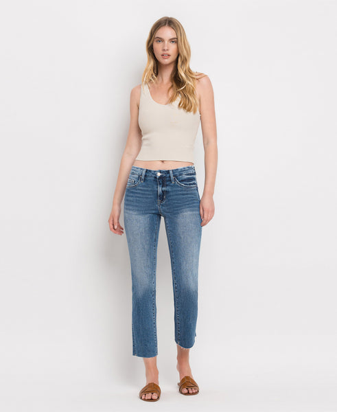 Kate Mid-Rise Crop Slim Straight Jean