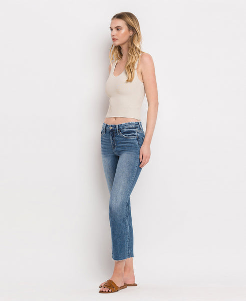 Kate Mid-Rise Crop Slim Straight Jean