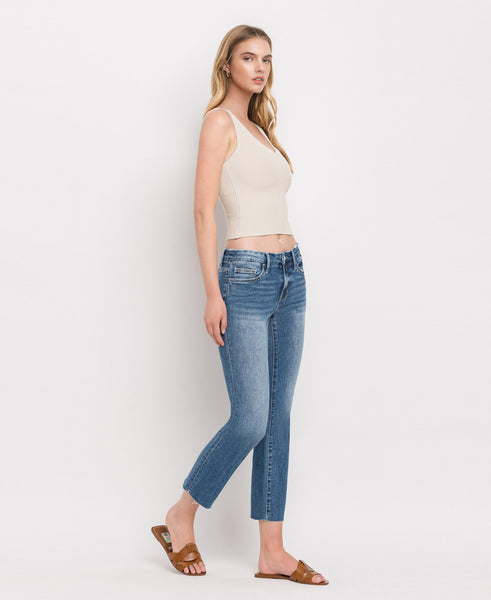 Kate Mid-Rise Crop Slim Straight Jean