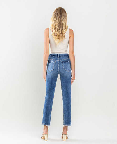 Stretch High Rise Straight Jean