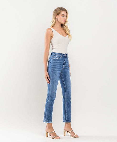 Stretch High Rise Straight Jean