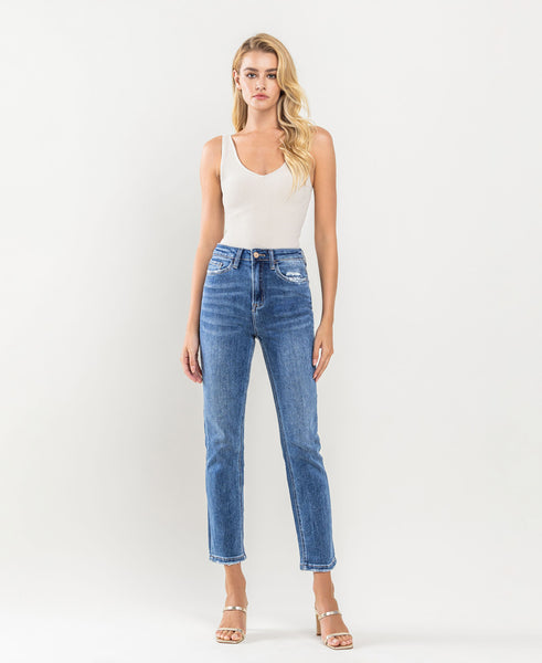 Stretch High Rise Straight Jean