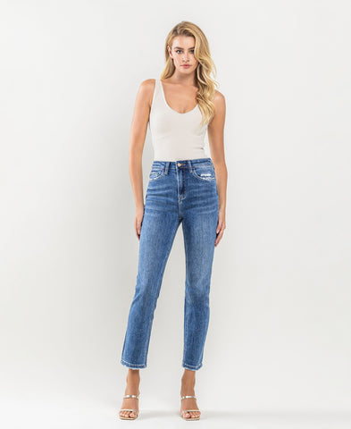 Stretch High Rise Straight Jean