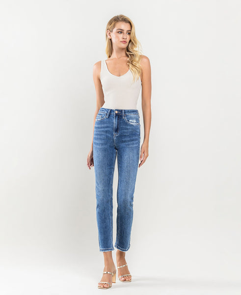 Stretch High Rise Straight Jean
