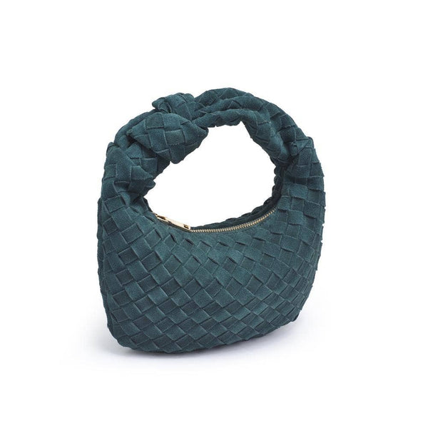 Autumn Woven Genuine Suede Leather Clutch - Chocolate