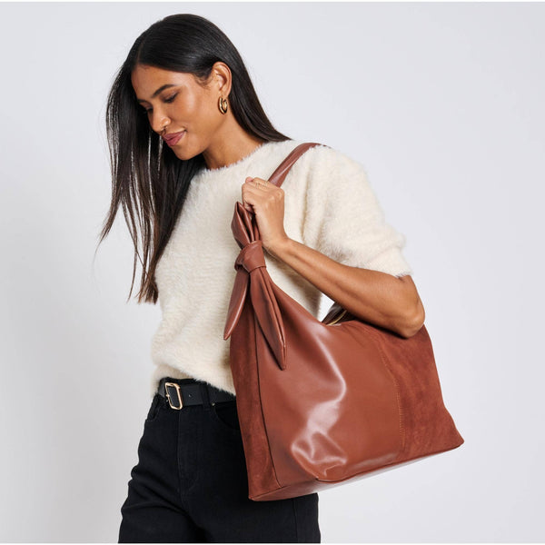 Hazel - Genuine Suede Knot Hobo