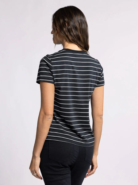 Asher Tee - Black white stripe