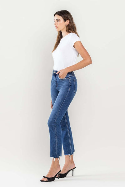 High Rise Slim Straight Jeans