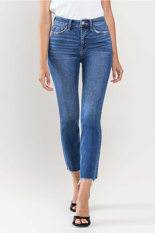 High Rise Slim Straight Jeans