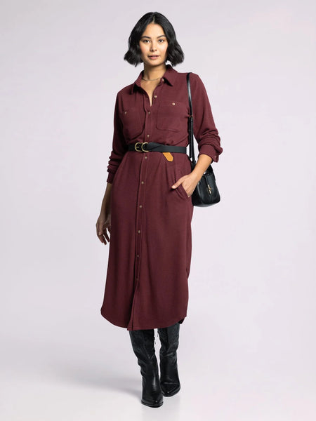 Dalia Dress - Cabernet
