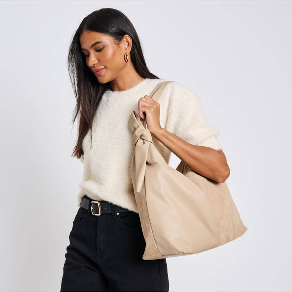 Hazel - Genuine Suede Knot Hobo