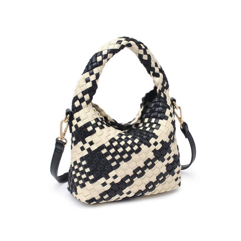 Jessamine Woven Crossbody - Black Ivory